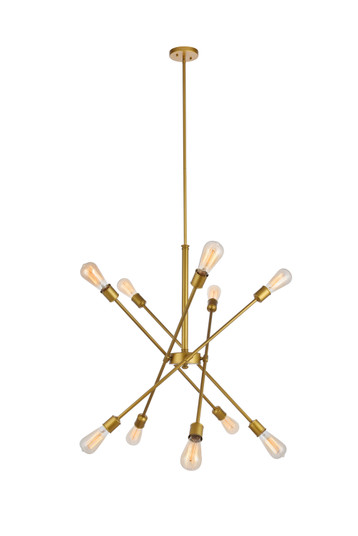 Axel Ten Light Pendant in Brass (173|LD8019D28BR)
