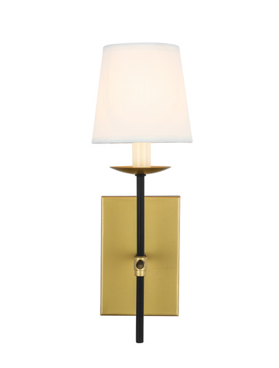 Eclipse One Light Wall Sconce in Brass and Black (173|LD6102W4BRBK)