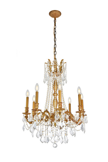 Rosalia Eight Light Chandelier in French Gold (173|9208D24FG/RC)