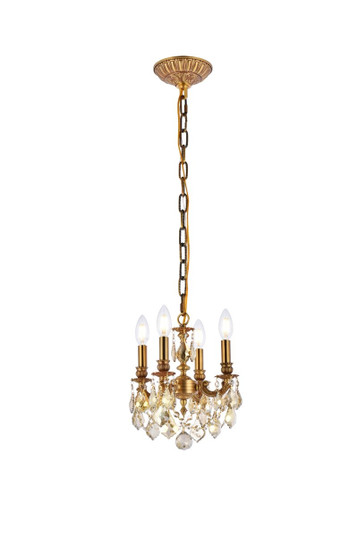 Lillie Four Light Pendant in French Gold (173|9104D10FG-GT/RC)