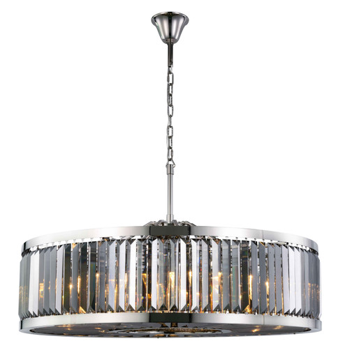 Chelsea Ten Light Chandelier in Polished Nickel (173|1233G43PN-SS/RC)