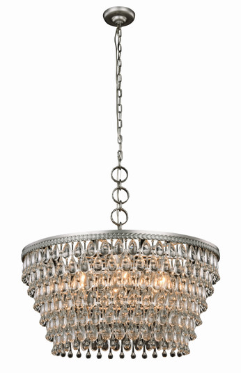 Nordic Six Light Chandelier in Antique Silver (173|1219D28AS/RC)