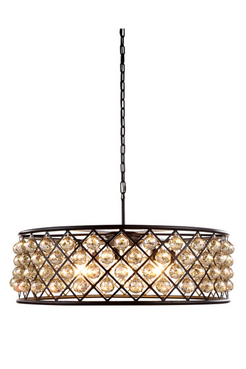 Madison Eight Light Chandelier in Matte Black (173|1214D32MB-GT/RC)