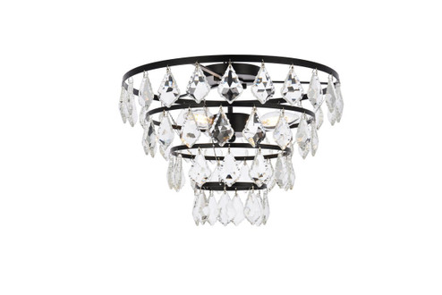 Ella Three Light Flush Mount in Black (173|1101F16BK)