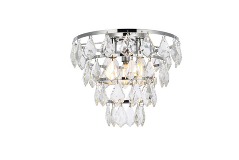 Ella Three Light Flush Mount in Chrome (173|1101F12C)