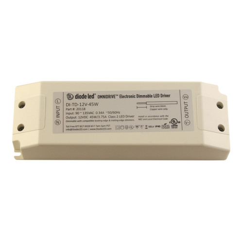 Omnidrive Electronic Dimmable Driver in White (399|DI-TD-24V-45W)