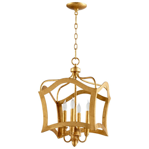 Milan Four Light Pendant in Gold Leaf (208|06583)