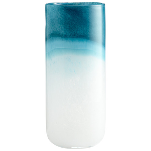 Turquoise Cloud Vase in Blue And White (208|05877)