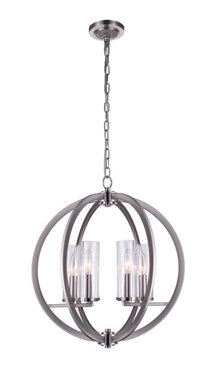 Elton Six Light Chandelier in Satin Nickel (401|9951P19-6-606)