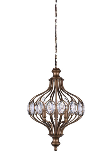 Altair Six Light Chandelier in Antique Bronze (401|9935P19-6-182)