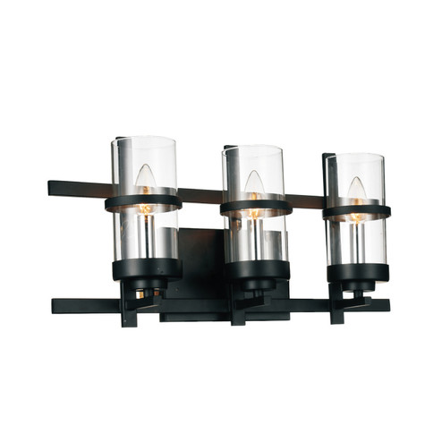 Sierra Three Light Wall Sconce in Black (401|9827W21-3-101)