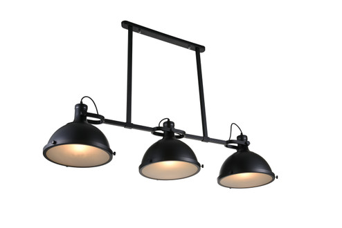 Strum Three Light Island Chandelier in Black (401|9760P50-3-101)