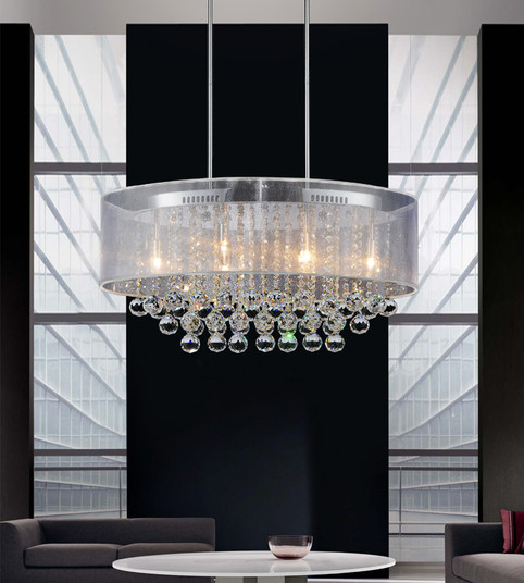Radiant Six Light Chandelier in Chrome (401|5063P26C (Clear + W))