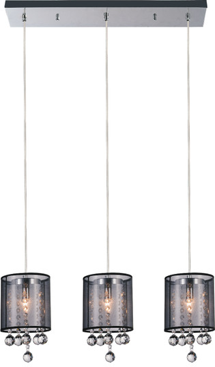 Radiant Three Light Pendant in Chrome (401|5062P24C-3 (Smoke + B))