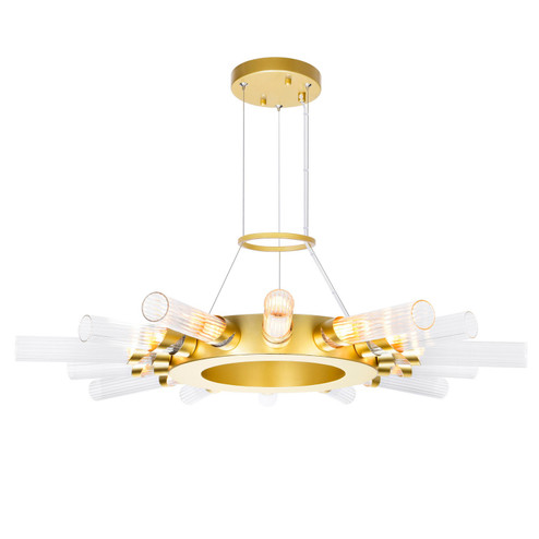 Collar LED Chandelier in Satin Gold (401|1121P28-14-602)