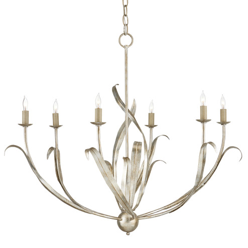 Menefee Six Light Chandelier in Silver Granello (142|9000-0931)