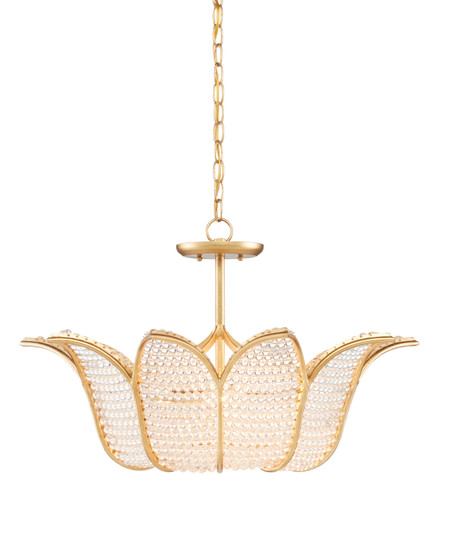 Bunny Williams Three Light Chandelier in Contemporary Gold Leaf/Clear (142|9000-0776)