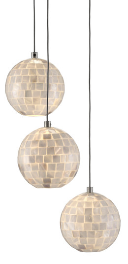 Finhorn Three Light Pendant in Painted Silver/Pearl (142|9000-0717)