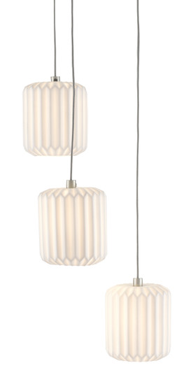 Dove Three Light Pendant in Painted Silver/White (142|9000-0710)