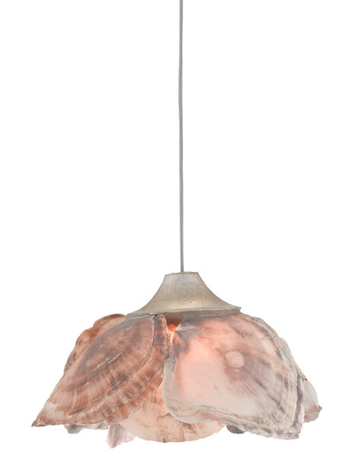 Catrice One Light Pendant in Painted Silver/Contemporary Silver Leaf/Natural Shell (142|9000-0674)