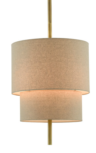 Combermere Three Light Chandelier in Antique Brass/Linen (142|9000-0619)