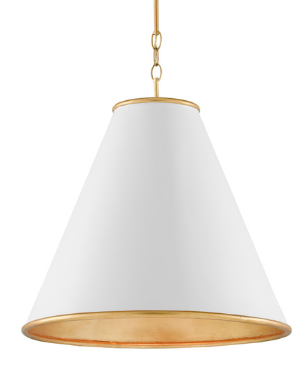 Pierrepont One Light Pendant in Painted Gesso White/Contemporary Gold Leaf/Painted Gold (142|9000-0537)