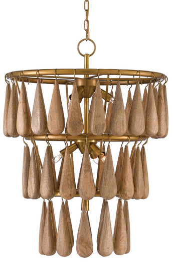 Savoiardi Seven Light Chandelier in Vintage Brass/Natural (142|9000-0406)