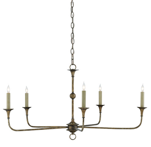 Nottaway Five Light Chandelier in Pyrite Bronze (142|9000-0143)