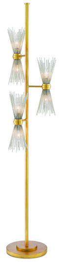 Novatude Six Light Floor Lamp in Antique Gold Leaf/Contemporary Silver Leaf (142|8000-0046)