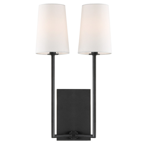 Lena Two Light Wall Sconce in Black Forged (60|LEN-252-BF)