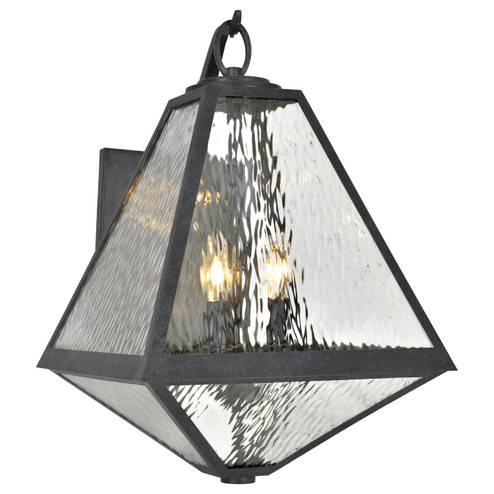 Glacier Three Light Outdoor Wall Sconce in Black Charcoal (60|GLA-9702-WT-BC)