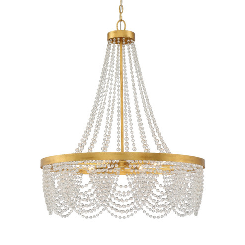 Fiona Four Light Chandelier in Antique Gold (60|FIO-A9104-GA-CL)