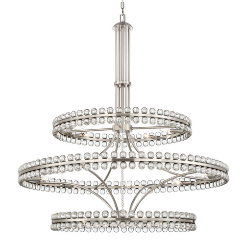 Clover 24 Light Chandelier in Brushed Nickel (60|CLO-8000-BN)