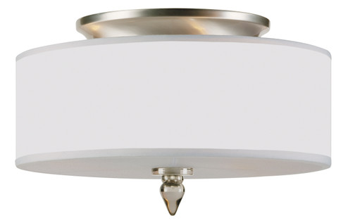 Luxo Three Light Flush Mount in Satin Nickel (60|9503-SN)