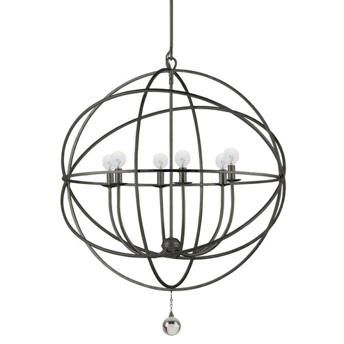 Solaris Six Light Chandelier in English Bronze (60|9228-EB)