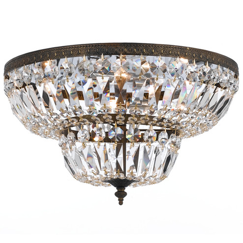 Ceiling Mount Six Light Flush Mount in English Bronze (60|724-EB-CL-SAQ)