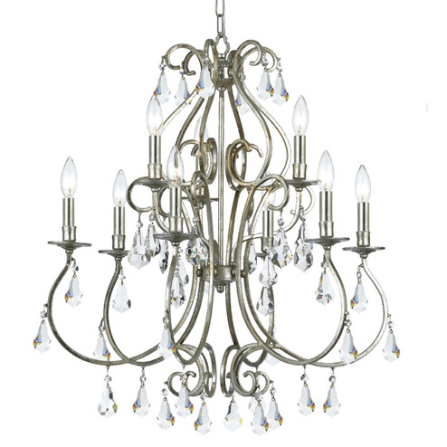 Ashton Nine Light Chandelier in Olde Silver (60|5019-OS-CL-S)