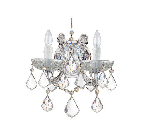 Maria Theresa Two Light Wall Sconce in Polished Chrome (60|4472-CH-CL-I)