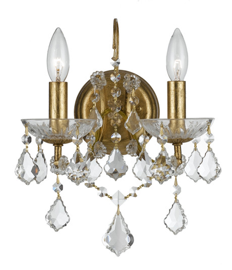 Filmore Two Light Wall Sconce in Antique Gold (60|4452-GA-CL-MWP)