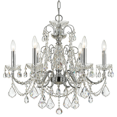 Imperial Six Light Chandelier in Polished Chrome (60|3226-CH-CL-SAQ)