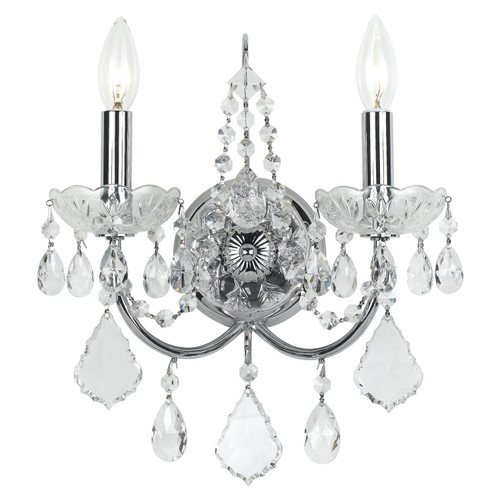 Imperial Two Light Wall Sconce in Polished Chrome (60|3222-CH-CL-S)
