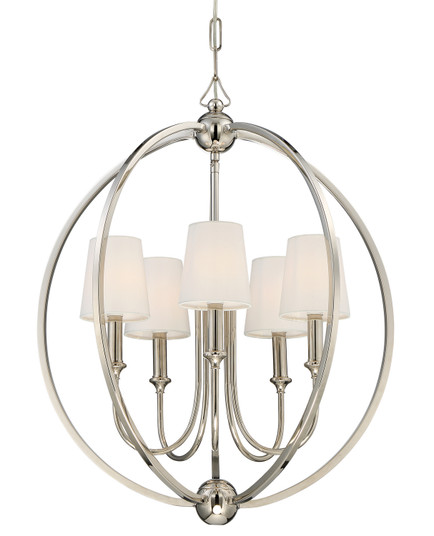 Sylvan Five Light Chandelier in Polished Nickel (60|2247-PN)