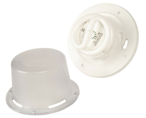 Keyless Fixtures and Access. LED Lamp Socket & Cover in White (46|K212-LED)