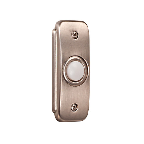 Builder Recessed Buttons Stepped Rectangle Lighted Push Button in Pewter (46|BR2-PW)