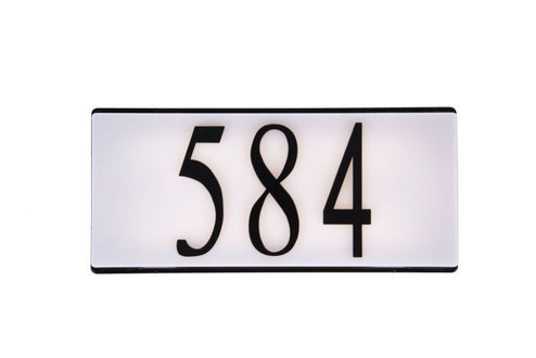Address Plaque LED Illuminated Address Plaque in Flat Black (46|AP1000-FB-LED)