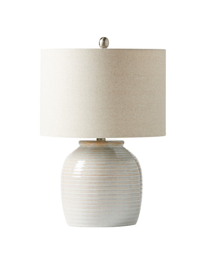 Table Lamp One Light Table Lamp in White Ceramic/Brushed Polished Nickel (46|86258)