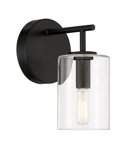 Hailie One Light Wall Sconce in Flat Black (46|55661-FB)