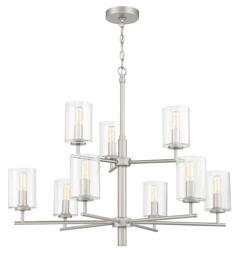 Hailie Nine Light Chandelier in Satin Nickel (46|55629-SN)