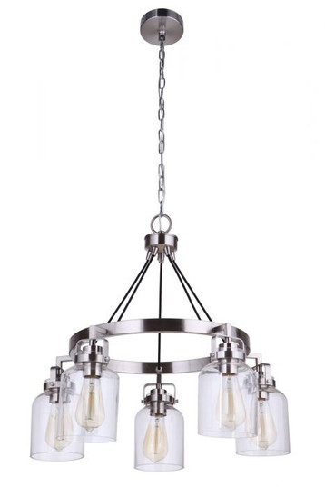 Foxwood Five Light Chandelier in Brushed Polished Nickel (46|53625-BNK)