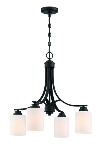 Bolden Four Light Chandelier in Flat Black (46|50524-FB-WG)